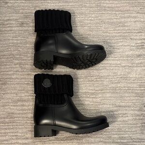 Moncler Rain boots with knit detail